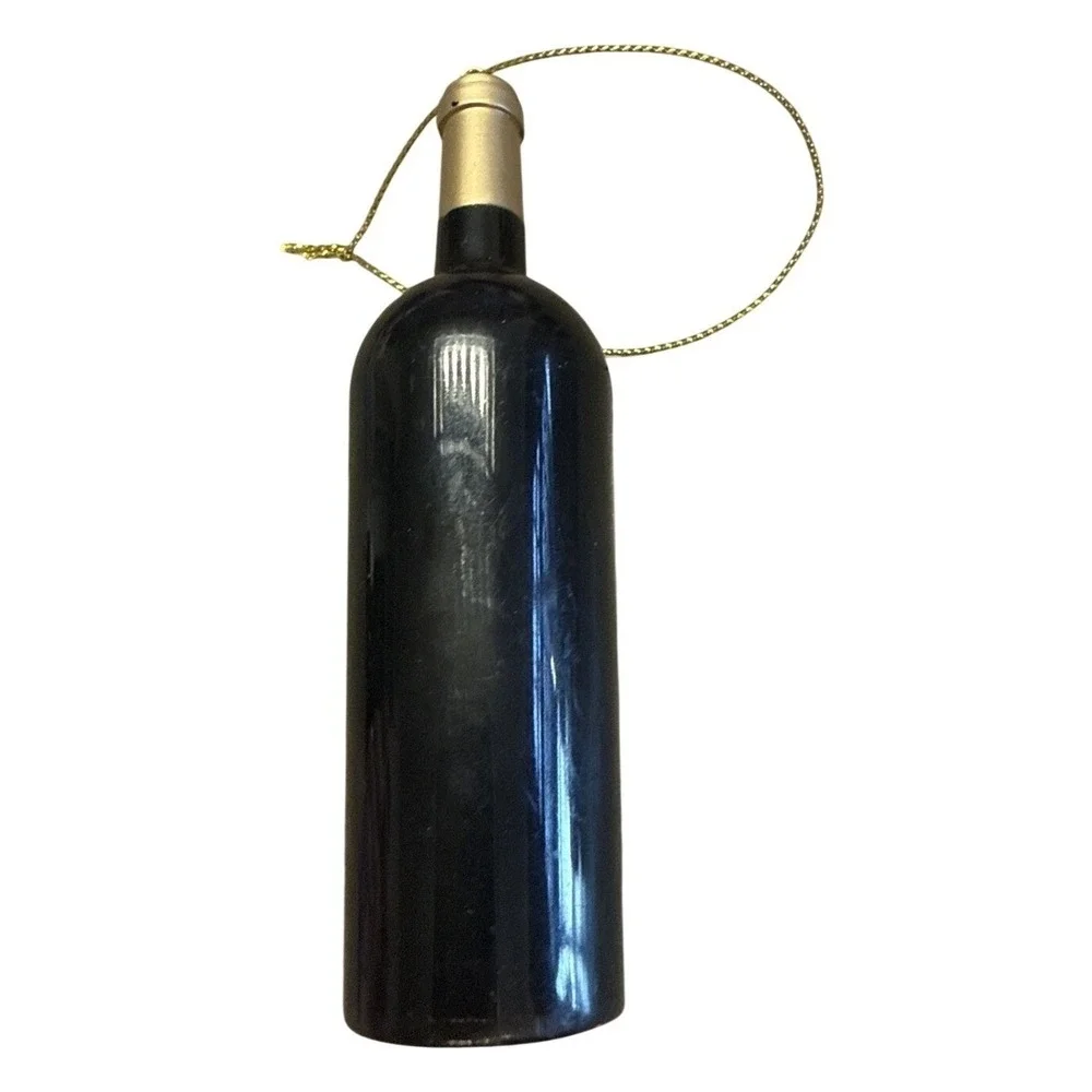 Chateau Santa Reserve Christmas Wine Bottle Ornament Plastic‎ 4.25